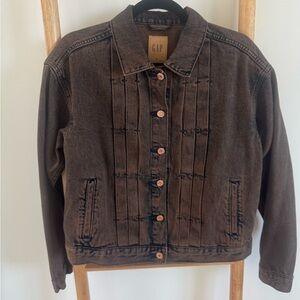 GAP Women's Dark Brown Denim Jean Jacket